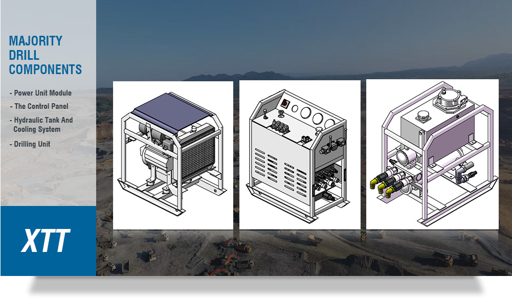 full hydraulic portable drill rigs components